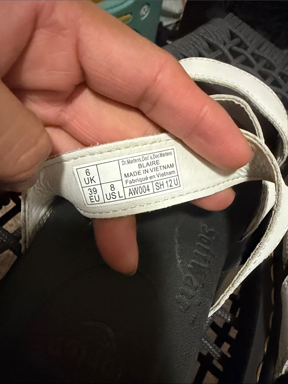 Dr. Martens White Leather Platform Sandals